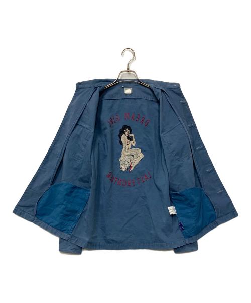 DELUXE（デラックス）Deluxe (デラックス) ワークシャツ ネイビー サイズ:38の古着・服飾アイテム