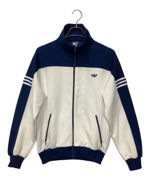 adidas（アディダス）adidas (アディダス) トラックジャケット ホワイト×ネイビー サイズ:サイズ5の古着・服飾アイテム