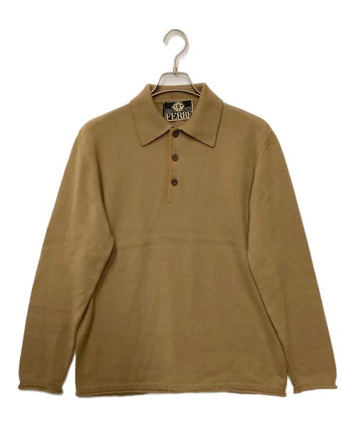 GIANFRANCO FERRE（ジャンフランコフェレ）GIANFRANCO FERRE (ジャンフランコフェレ) 厚手ニット ベージュ サイズ:Mの古着・服飾アイテム