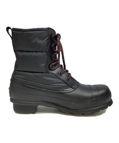 HUNTER（ハンター）HUNTER (ハンター) キルテッドレースアップショートブーツ ブラック サイズ:UK4の古着・服飾アイテム