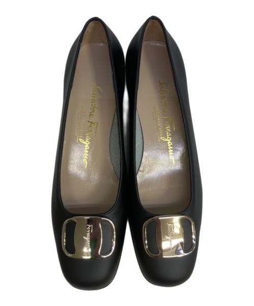 Salvatore Ferragamo（サルヴァトーレ フェラガモ）Salvatore Ferragamo (サルヴァトーレ フェラガモ) フラットシューズ ブラック サイズ:5の古着・服飾アイテム