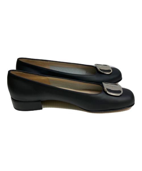 Salvatore Ferragamo（サルヴァトーレ フェラガモ）Salvatore Ferragamo (サルヴァトーレ フェラガモ) フラットシューズ ブラック サイズ:5の古着・服飾アイテム