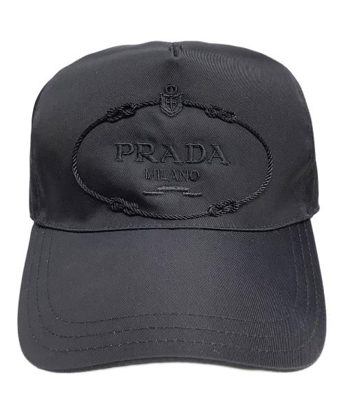 PRADA（プラダ）PRADA (プラダ) キャップ ブラック サイズ:Mの古着・服飾アイテム
