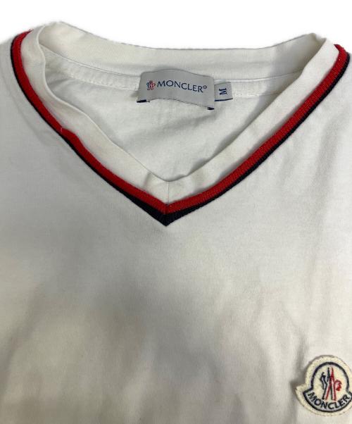 MONCLER（モンクレール）MONCLER (モンクレール) 半袖カットソー ホワイト サイズ:Mの古着・服飾アイテム