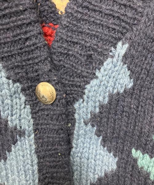 Eddie Bauer（エディーバウアー）Eddie Bauer (エディーバウアー) カウチンニットベスト ネイビー サイズ:Lの古着・服飾アイテム