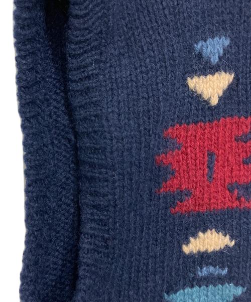Eddie Bauer（エディーバウアー）Eddie Bauer (エディーバウアー) カウチンニットベスト ネイビー サイズ:Lの古着・服飾アイテム