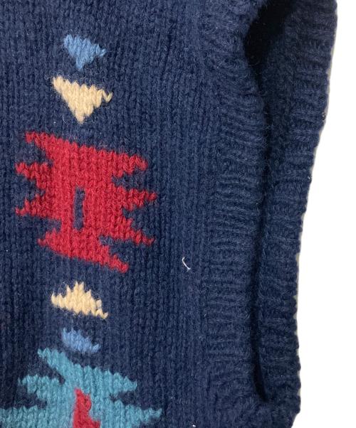 Eddie Bauer（エディーバウアー）Eddie Bauer (エディーバウアー) カウチンニットベスト ネイビー サイズ:Lの古着・服飾アイテム