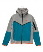 NIKEナイキ）の古着「ジップパーカー」｜グレー×ブルー