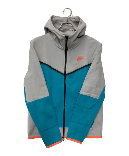 NIKE（ナイキ）NIKE (ナイキ) ジップパーカー グレー×ブルー サイズ:Mの古着・服飾アイテム