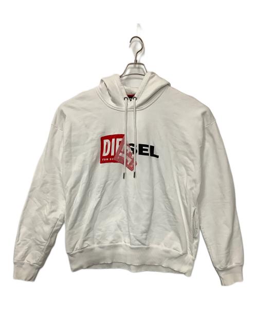 DIESEL（ディーゼル）DIESEL (ディーゼル) プルオーバーパーカー ホワイト サイズ:Lの古着・服飾アイテム