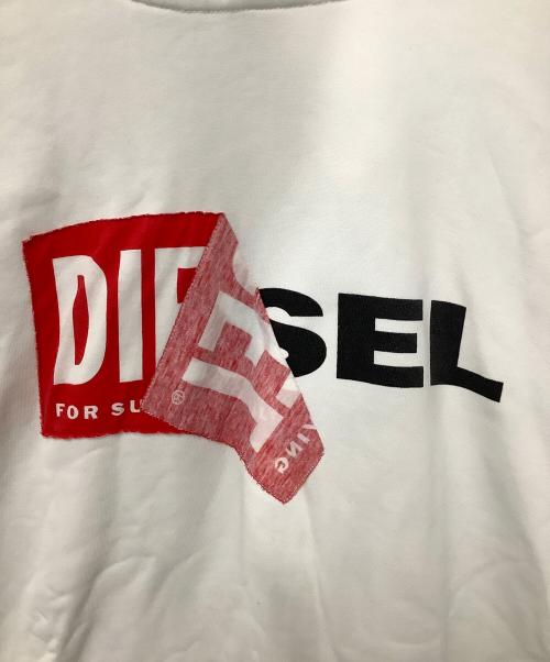 DIESEL（ディーゼル）DIESEL (ディーゼル) プルオーバーパーカー ホワイト サイズ:Lの古着・服飾アイテム