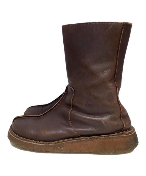 CLARKS（クラークス）CLARKS (クラークス) サイドジップブーツ ブラウン サイズ:US7の古着・服飾アイテム