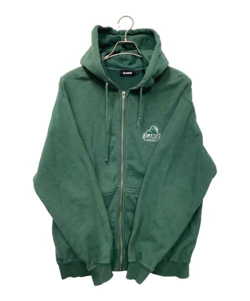 X-LARGE（エクストララージ）X-LARGE (エクストララージ) ジップパーカー グリーン サイズ:Lの古着・服飾アイテム