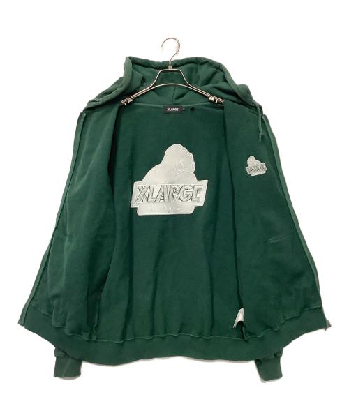 X-LARGE（エクストララージ）X-LARGE (エクストララージ) ジップパーカー グリーン サイズ:Lの古着・服飾アイテム