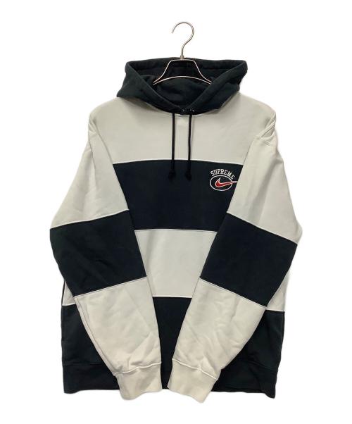 NIKE（ナイキ）NIKE (ナイキ) SUPREME (シュプリーム) プルオーバーパーカー ホワイト×ブラック サイズ:Mの古着・服飾アイテム