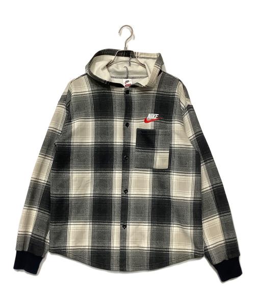 NIKE（ナイキ）NIKE (ナイキ) SUPREME (シュプリーム) パーカー ブラック×ホワイト サイズ:Mの古着・服飾アイテム