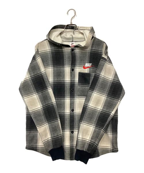 NIKE（ナイキ）NIKE (ナイキ) SUPREME (シュプリーム) パーカー ブラック×ホワイト サイズ:Mの古着・服飾アイテム