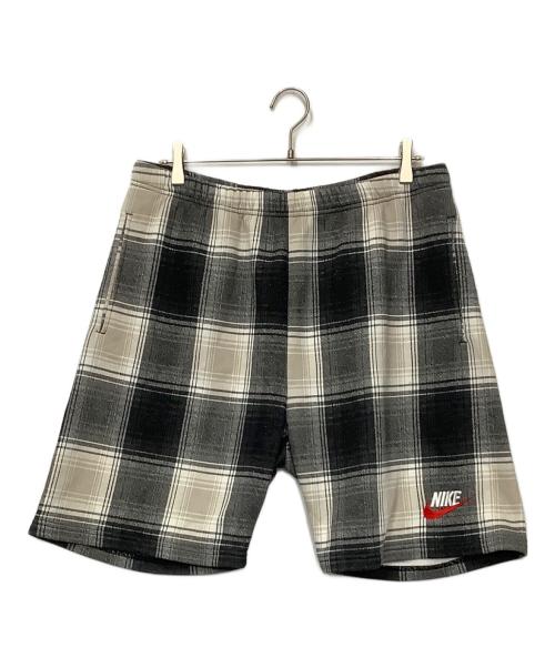 NIKE（ナイキ）NIKE (ナイキ) Supreme (シュプリーム) スウェットハーフパンツ ブラック×ホワイト サイズ:Mの古着・服飾アイテム