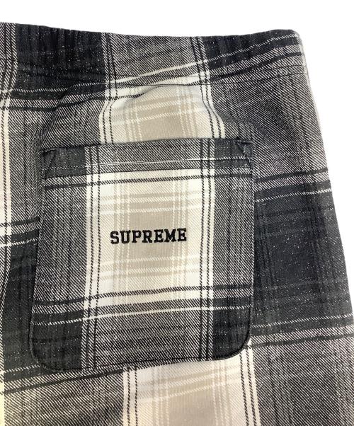 NIKE（ナイキ）NIKE (ナイキ) Supreme (シュプリーム) スウェットハーフパンツ ブラック×ホワイト サイズ:Mの古着・服飾アイテム