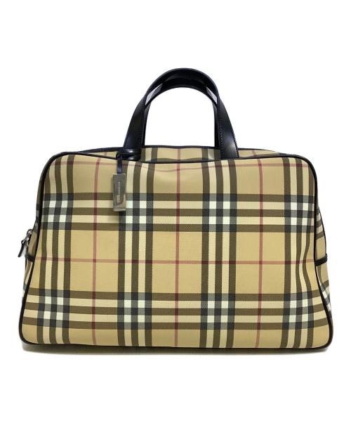 BURBERRY（バーバリー）BURBERRY (バーバリー) ミニボストンバッグ ベージュの古着・服飾アイテム