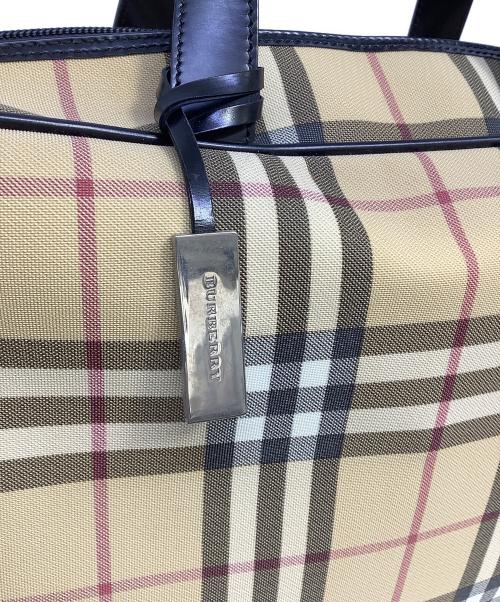 BURBERRY（バーバリー）BURBERRY (バーバリー) ミニボストンバッグ ベージュの古着・服飾アイテム