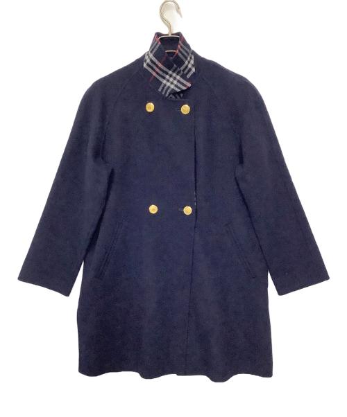 Burberry's（バーバリーズ）Burberry's (バーバリーズ) カシミヤ混コート ネイビー サイズ:9ARの古着・服飾アイテム