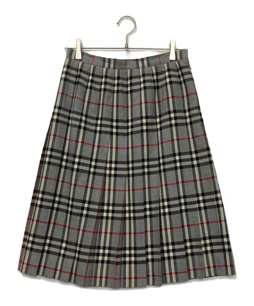 Burberry's（バーバリーズ）Burberry's (バーバリーズ) ノバチェックスカート グレー サイズ:11AB2の古着・服飾アイテム