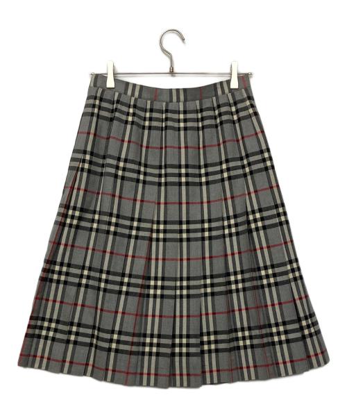 Burberry's（バーバリーズ）Burberry's (バーバリーズ) ノバチェックスカート グレー サイズ:11AB2の古着・服飾アイテム