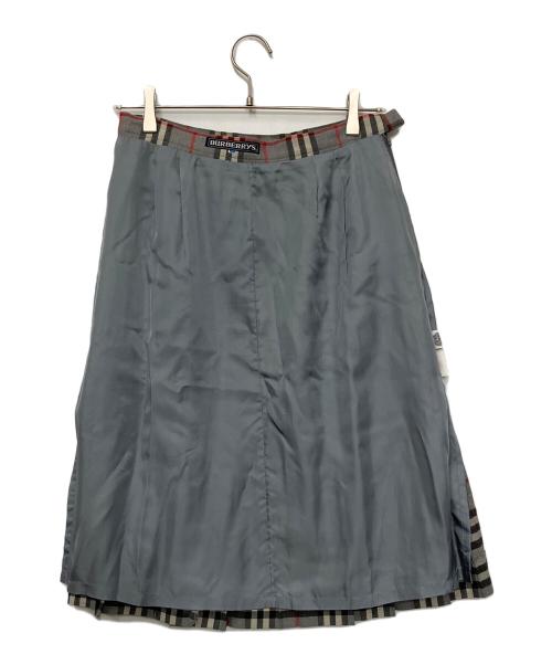 Burberry's（バーバリーズ）Burberry's (バーバリーズ) ノバチェックスカート グレー サイズ:11AB2の古着・服飾アイテム