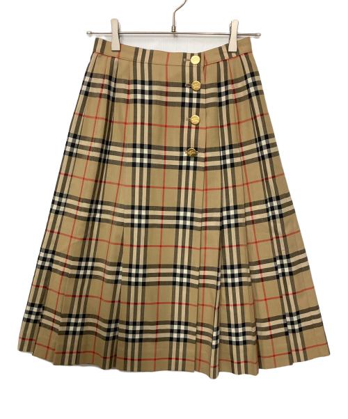 Burberry's（バーバリーズ）Burberry's (バーバリーズ) ノバチェックスカート ベージュ サイズ:9ARの古着・服飾アイテム