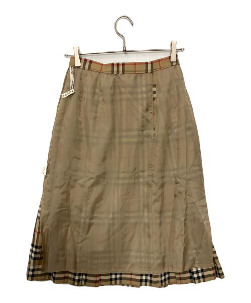 Burberry's（バーバリーズ）Burberry's (バーバリーズ) ノバチェックスカート ベージュ サイズ:9ARの古着・服飾アイテム