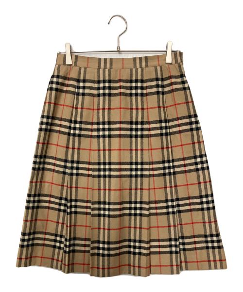 Burberry's（バーバリーズ）Burberry's (バーバリーズ) ノバチェックウールスカート ベージュ サイズ:不明の古着・服飾アイテム