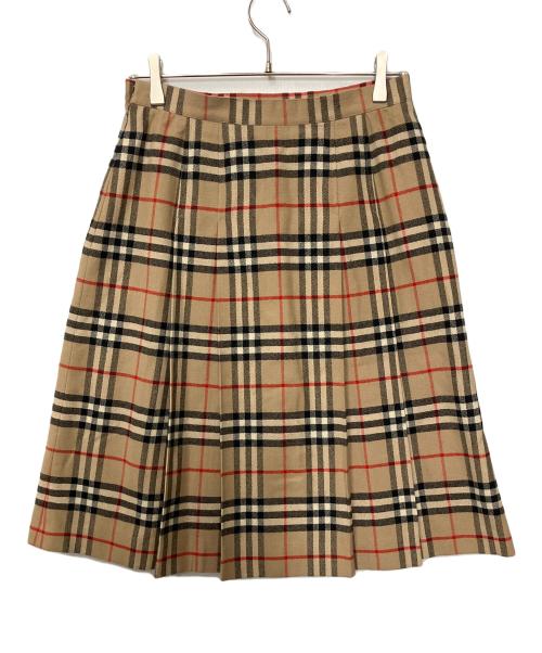 Burberry's（バーバリーズ）Burberry's (バーバリーズ) ノバチェックウールスカート ベージュ サイズ:不明の古着・服飾アイテム