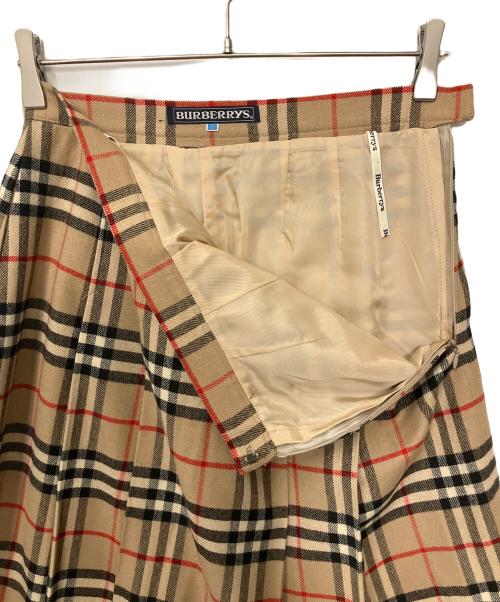 Burberry's（バーバリーズ）Burberry's (バーバリーズ) ノバチェックウールスカート ベージュ サイズ:不明の古着・服飾アイテム