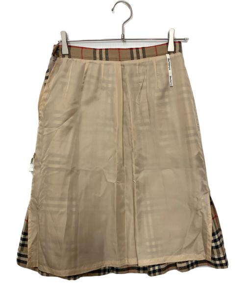 Burberry's（バーバリーズ）Burberry's (バーバリーズ) ノバチェックウールスカート ベージュ サイズ:不明の古着・服飾アイテム