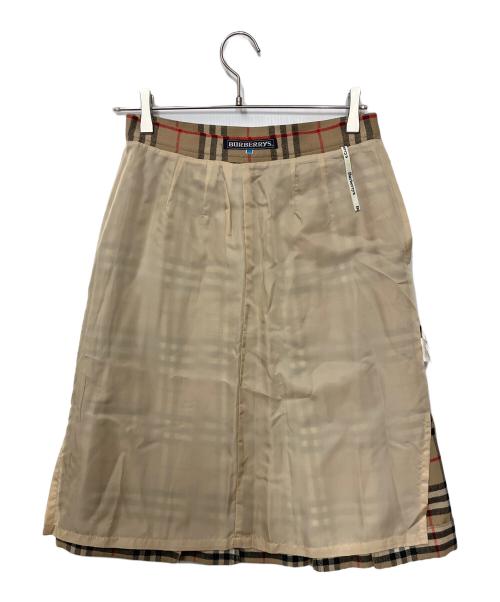 Burberry's（バーバリーズ）Burberry's (バーバリーズ) ノバチェックウールスカート ベージュ サイズ:不明の古着・服飾アイテム