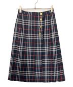 Burberry'sバーバリーズ）の古着「ノバチェックスカート」｜ネイビー