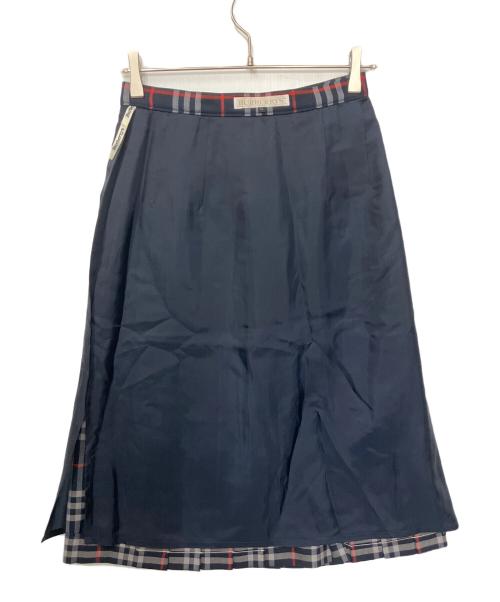 Burberry's（バーバリーズ）Burberry's (バーバリーズ) ノバチェックスカート ネイビー サイズ:11ARの古着・服飾アイテム