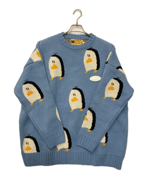 MAMC（エムエーエムシー）MAMC (エムエーエムシー) 厚手ニット ブルー サイズ:Lの古着・服飾アイテム