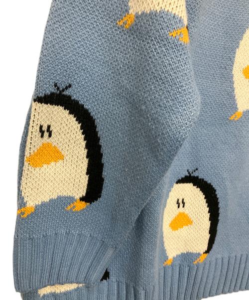 MAMC（エムエーエムシー）MAMC (エムエーエムシー) 厚手ニット ブルー サイズ:Lの古着・服飾アイテム
