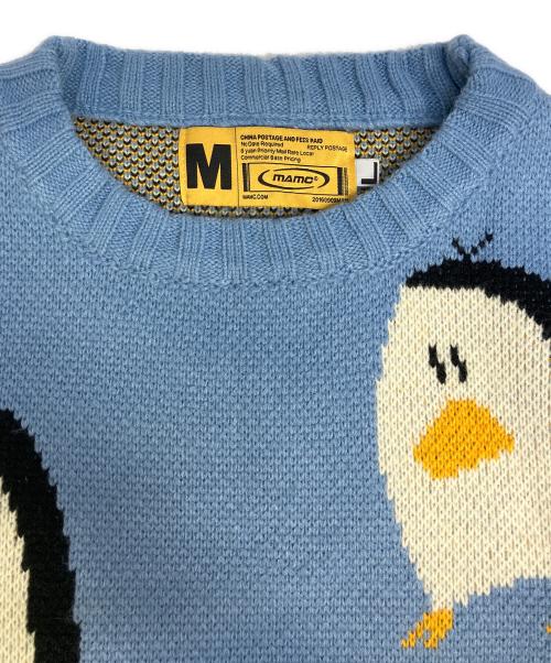 MAMC（エムエーエムシー）MAMC (エムエーエムシー) 厚手ニット ブルー サイズ:Lの古着・服飾アイテム