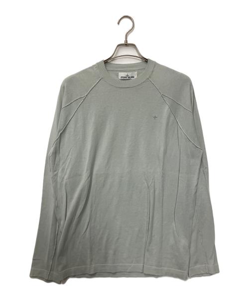 STONE ISLAND（ストーンアイランド）STONE ISLAND (ストーンアイランド) 薄手ニット ブルー サイズ:XXLの古着・服飾アイテム