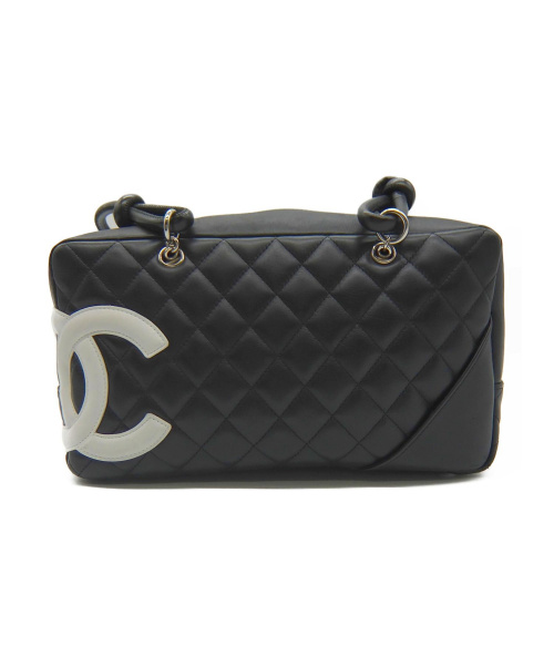 CHANEL（シャネル）CHANEL (シャネル) ボーリングバッグ ブラック カンボン A25171  レザー 8999433の古着・服飾アイテム