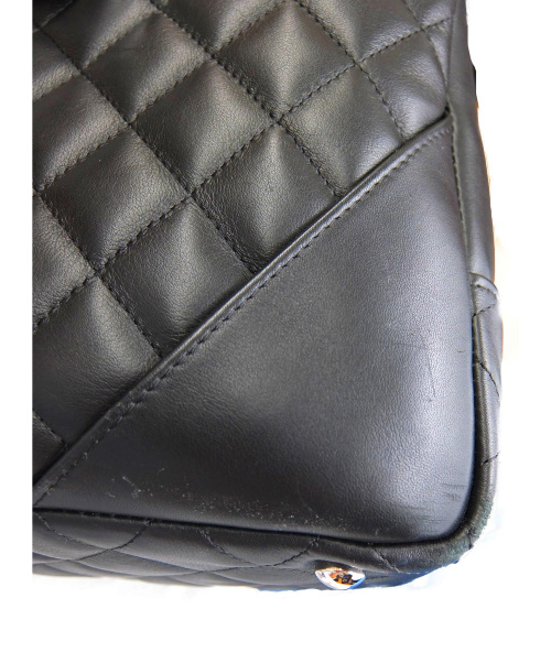 CHANEL（シャネル）CHANEL (シャネル) ボーリングバッグ ブラック カンボン A25171  レザー 8999433の古着・服飾アイテム