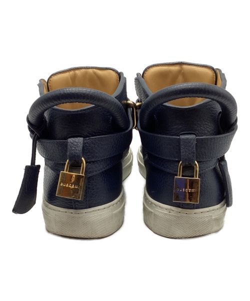 BUSCEMI（ブシェミ）BUSCEMI (ブシェミ) レザーハイカットスニーカー ネイビー サイズ:41の古着・服飾アイテム
