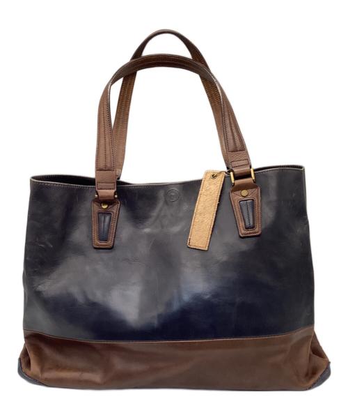 master-piece（マスターピース）master-piece (マスターピース) トートバッグ ブラック×ブラウンの古着・服飾アイテム