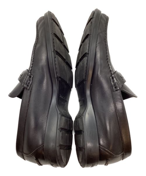 Salvatore Ferragamo（サルヴァトーレ フェラガモ）Salvatore Ferragamo (サルヴァトーレ フェラガモ) レザースリッポン ブラック サイズ:9の古着・服飾アイテム