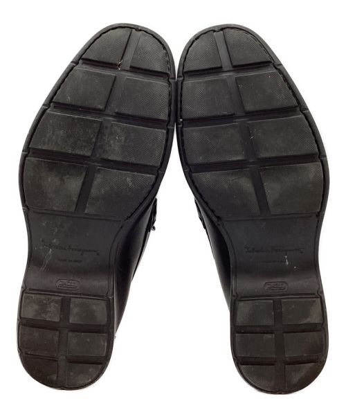 Salvatore Ferragamo（サルヴァトーレ フェラガモ）Salvatore Ferragamo (サルヴァトーレ フェラガモ) レザースリッポン ブラック サイズ:9の古着・服飾アイテム