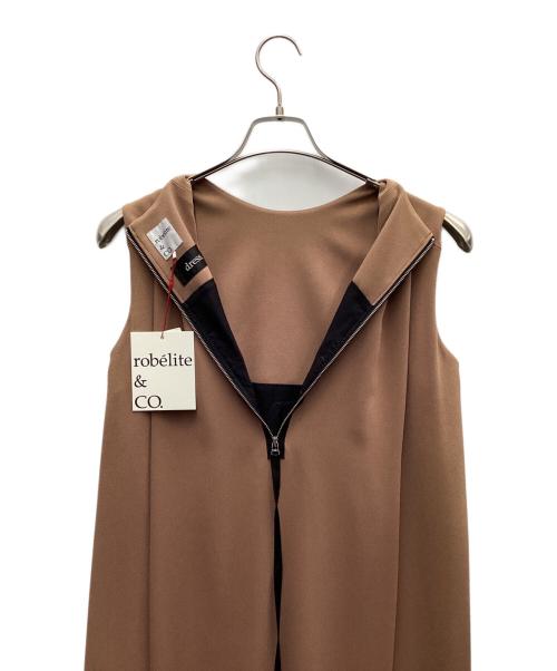 robelite&Co（ローベリテアンドシーオー）ROBELITE＆CO (ローベリテアンドシーオー) ノースリーブワンピース モカ サイズ:38 未使用品の古着・服飾アイテム