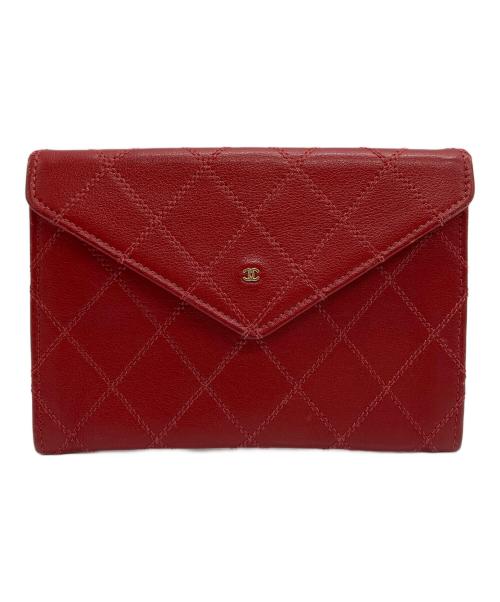 CHANEL（シャネル）CHANEL (シャネル) 2つ折り財布 レッドの古着・服飾アイテム